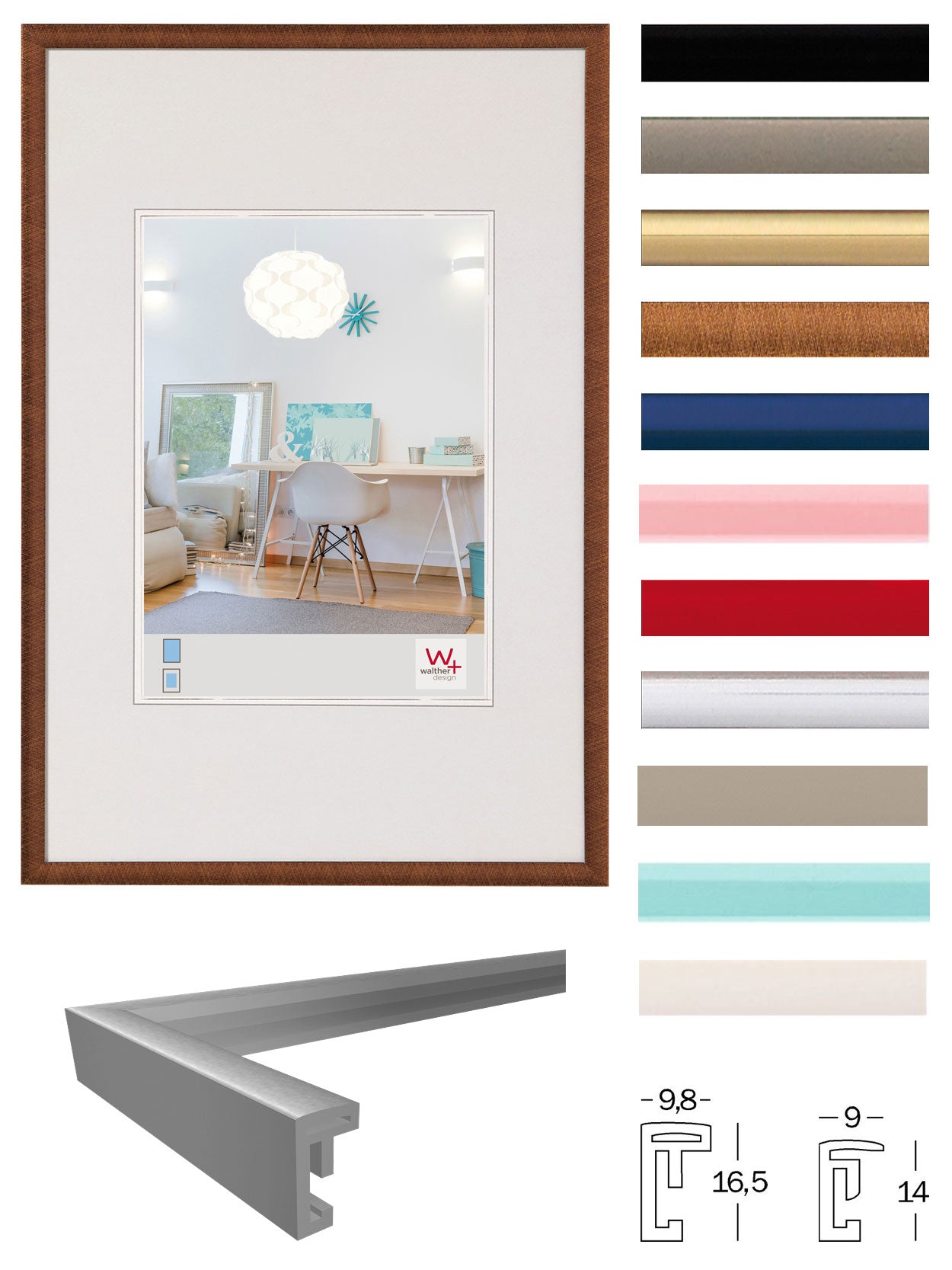 New Lifestyle Kunststof lijst 10x15 turquoise