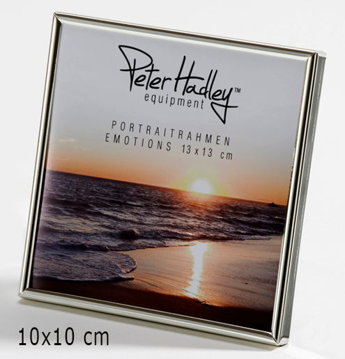 Peter Hadley Emotions 10x10 cm. silverplated, portretlijst