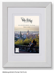 Peter Hadley Nina 10x15 cm. wit, houten fotolijst