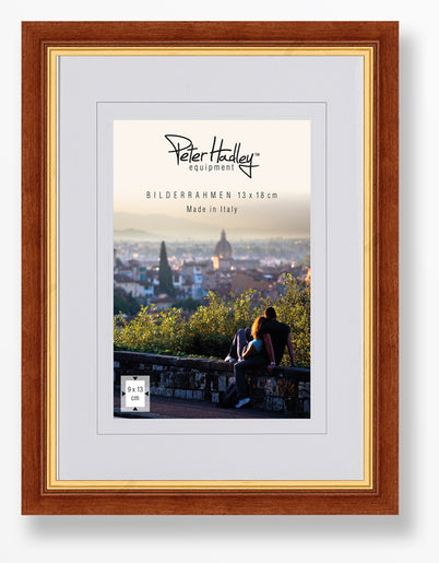 Peter Hadley Messina 13x18 cm. bruin-goud houten fotolijst