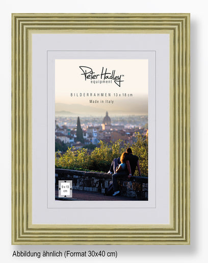 Peter Hadley Arezzo 30x40 cm. groen, houten fotolijst