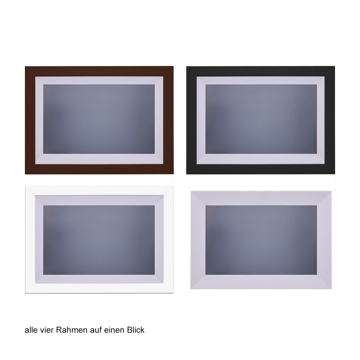 InLine WiFRAME 2 Frameo digitale fotolijst 10,1 inch – Zwart / Wit / Walnoot – 4
