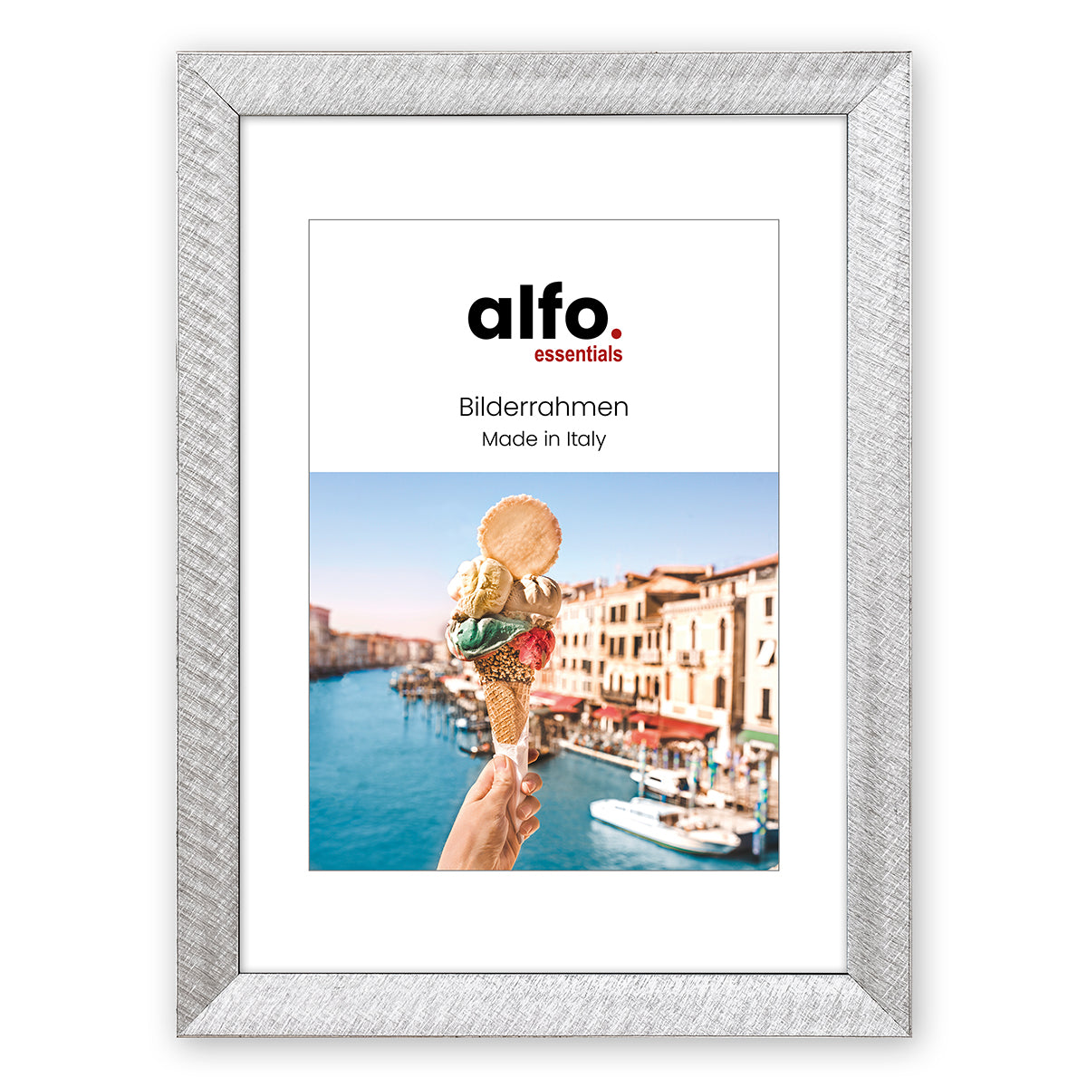 alfo. Gela 30x40 cm zilver, houten fotolijst