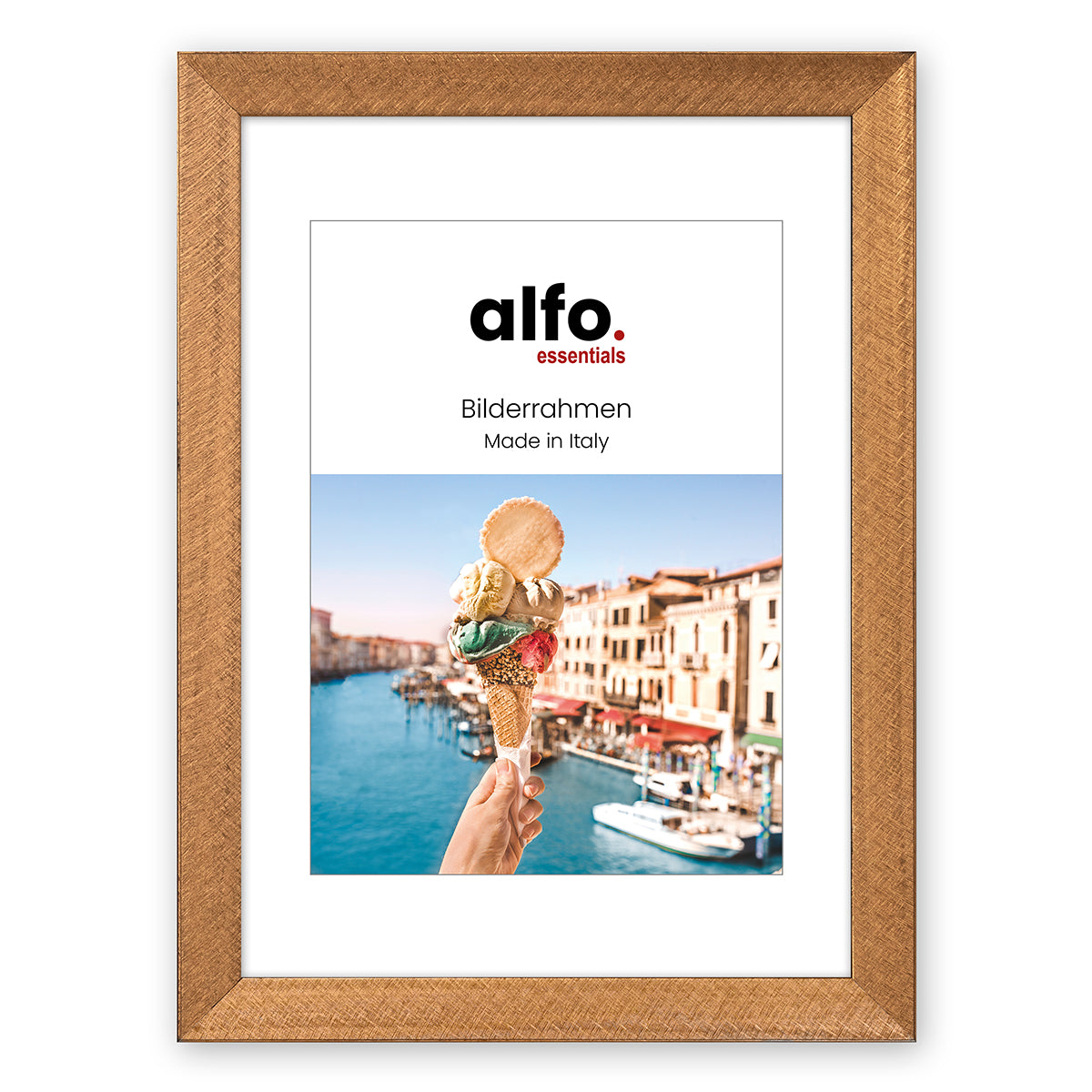 alfo. Gela 30x40 cm brons, houten fotolijst