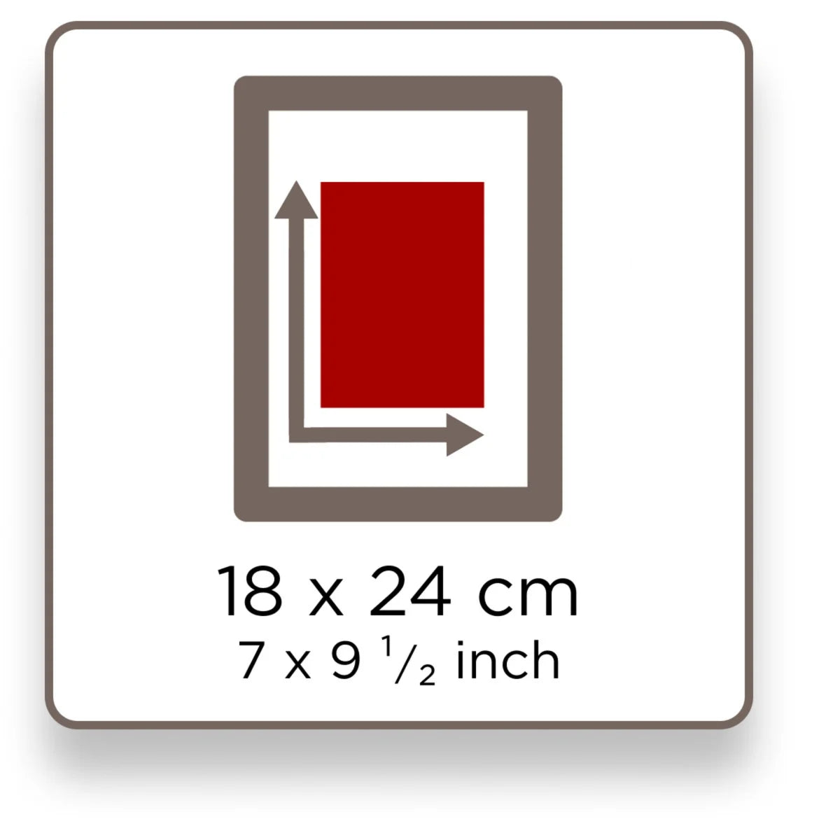 Formaat 24x30 met uitsnede 18x24 chamois