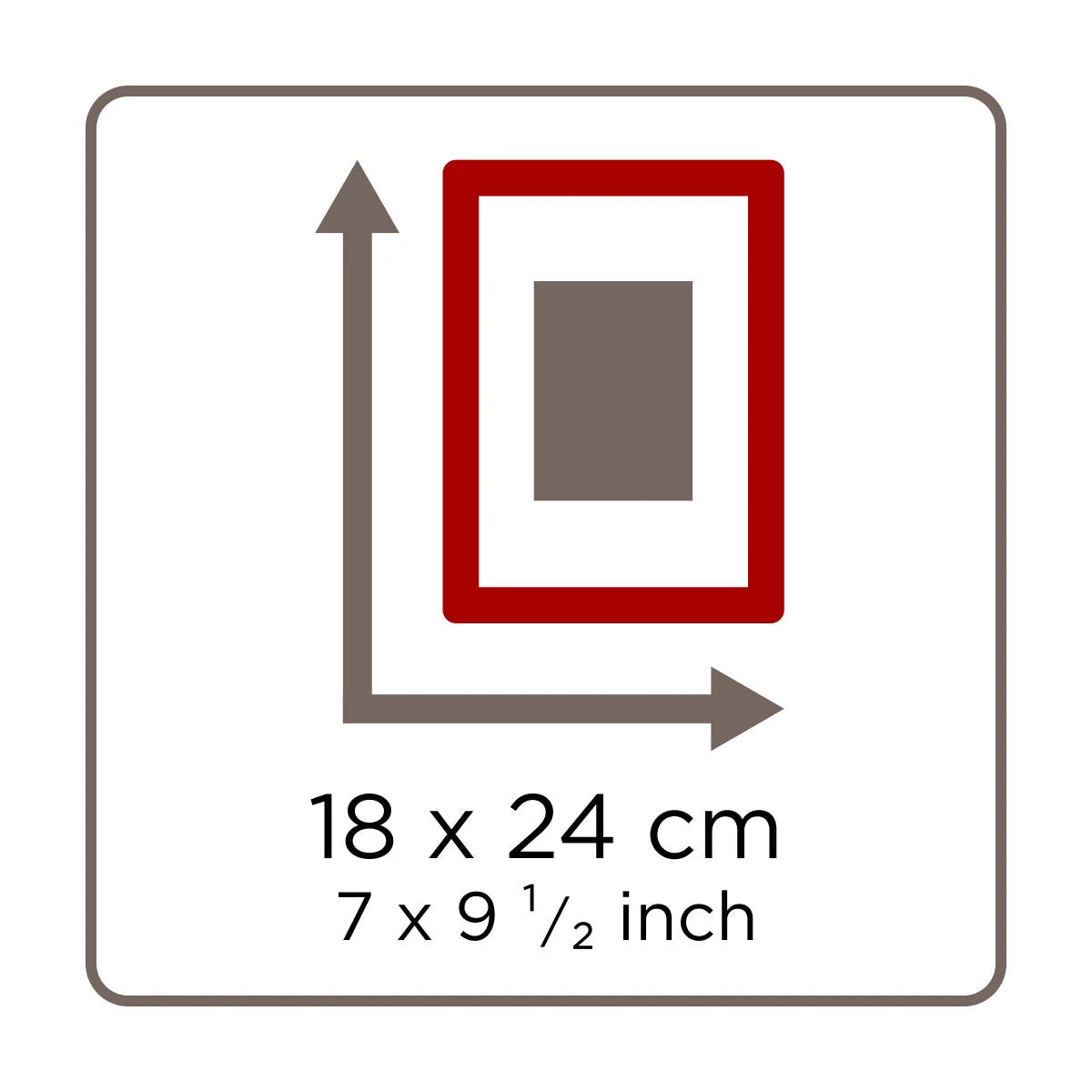 Formaat 18x24 met uitsnede 13x18 chamois