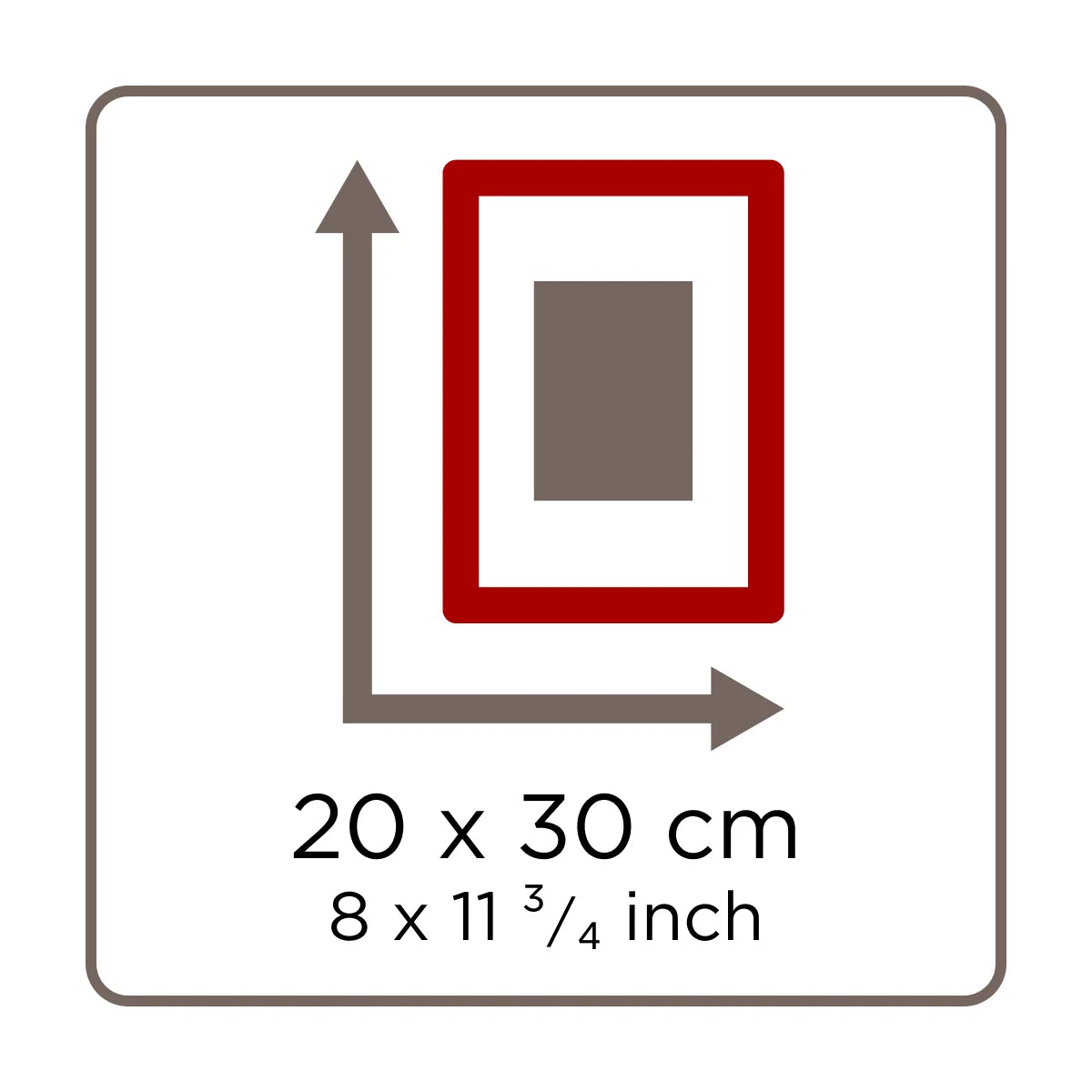 Formaat 20x30 met uitsnede 13x18 zwart