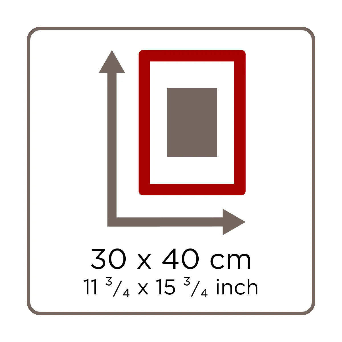 Formaat 30x40 met uitsnede 20x30 chamois