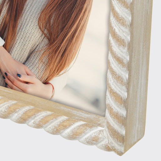 ZEP Lisse houten fotolijst wit en naturel – Wit / Naturel – 3