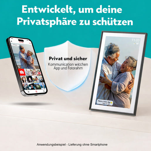 Pora DF-156-ZH Frameo digitale fotolijst 15,6 inch – Zwart hout – 8