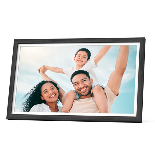 AgfaPhoto Realiview APF2400 Frameo digitale fotolijst 24 inch – Zwart / Naturel – 1