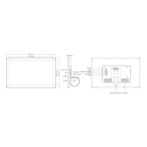 Braun DigiFrame 215 Business Line digitale fotolijst 21,5 inch – productbeeld – 2