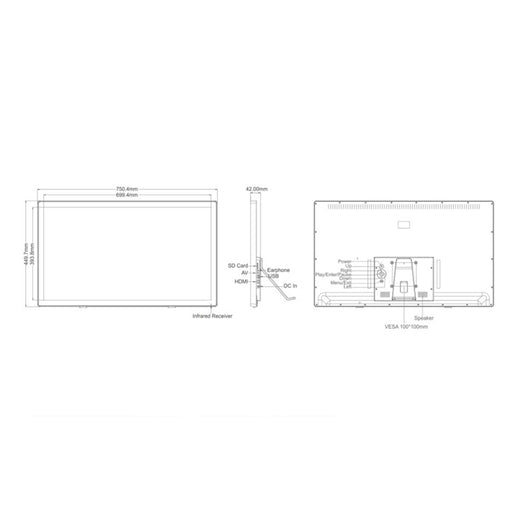 Braun DigiFrame 320 Business Line digitale fotolijst 32 inch – productbeeld – 2