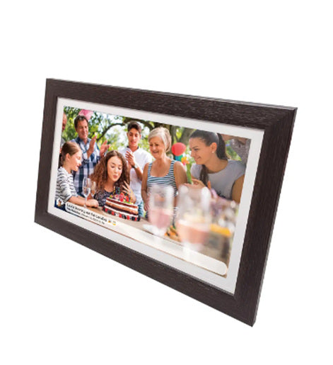 Denver PFF-1543 Frameo digitale fotolijst 15,6 inch – Donker hout – 8