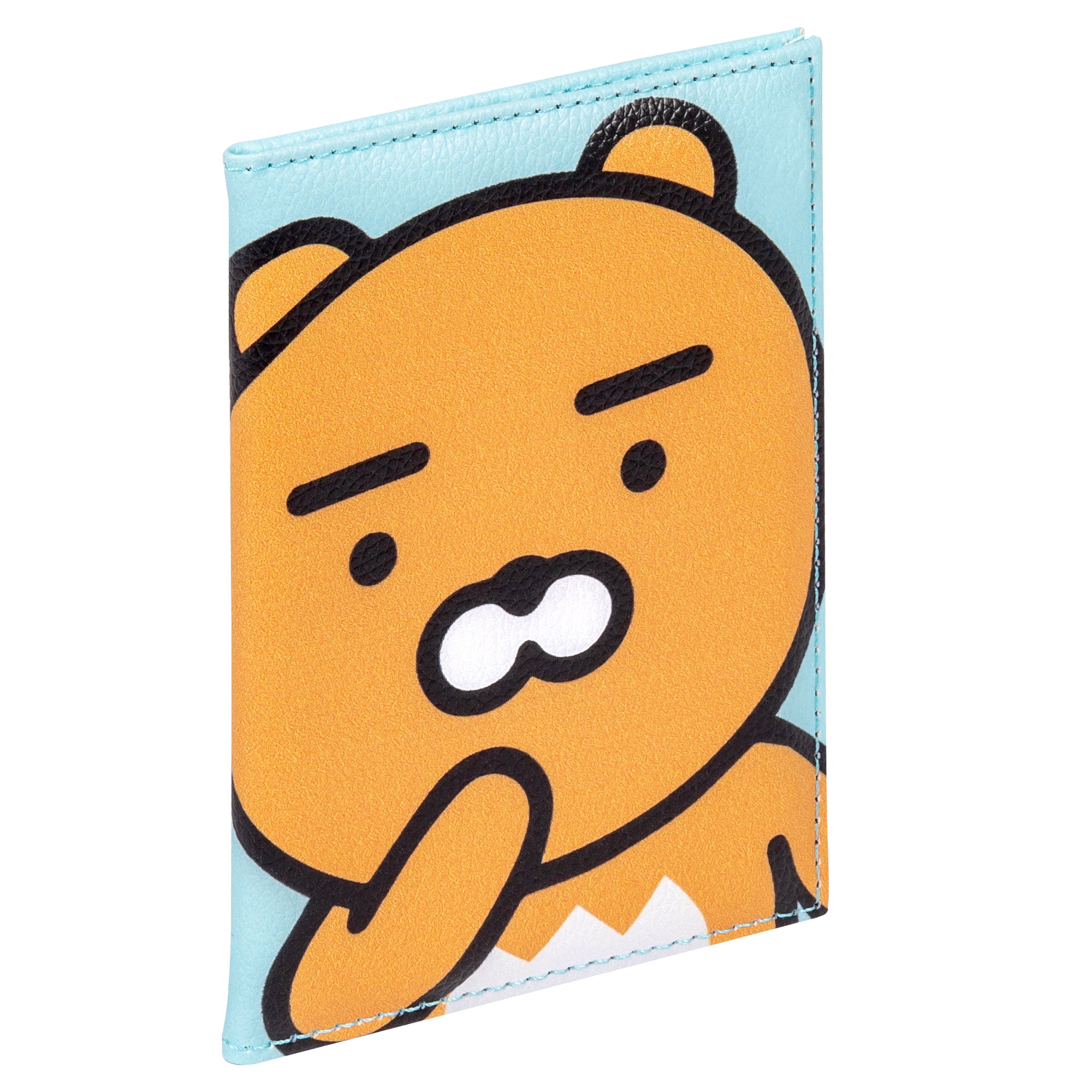 Paspoortmap leder blauw