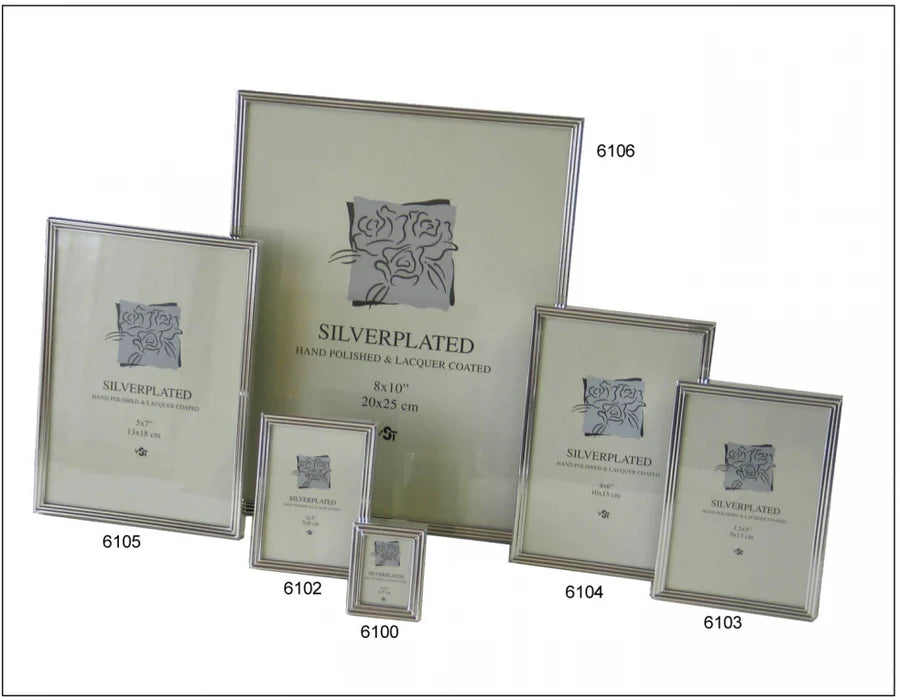 Fotolijst silverplated ribbel