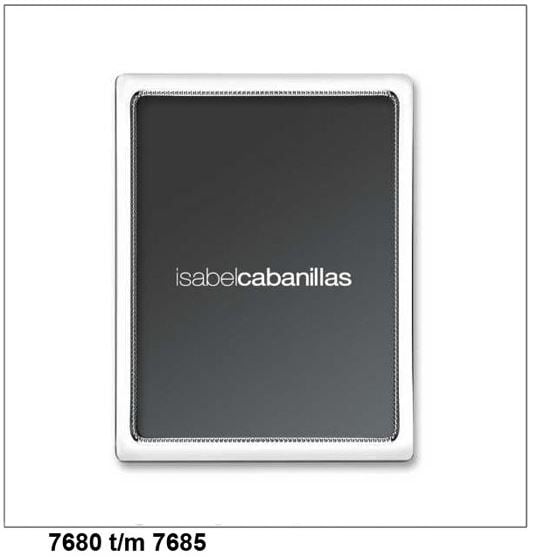 Fotolijst Isabel Cabanillas zwaar verzilverd parelrand 10 x 15 cm. WG-07682,