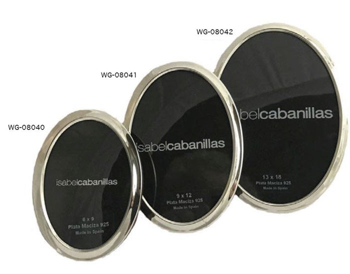 Fotolijst Isabel Cabanillas zilver 925 ovaal 9 x 13 cm. WG-08041