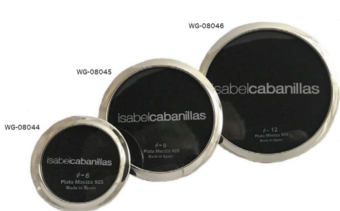 Fotolijst Isabel Cabanillas zilver 925 rond 9 cm. WG-08045