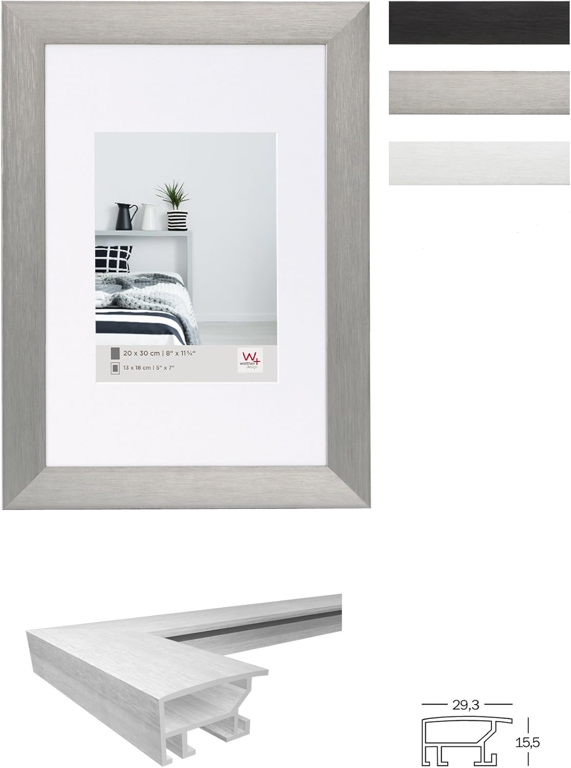 Aluline 20x30 zwart