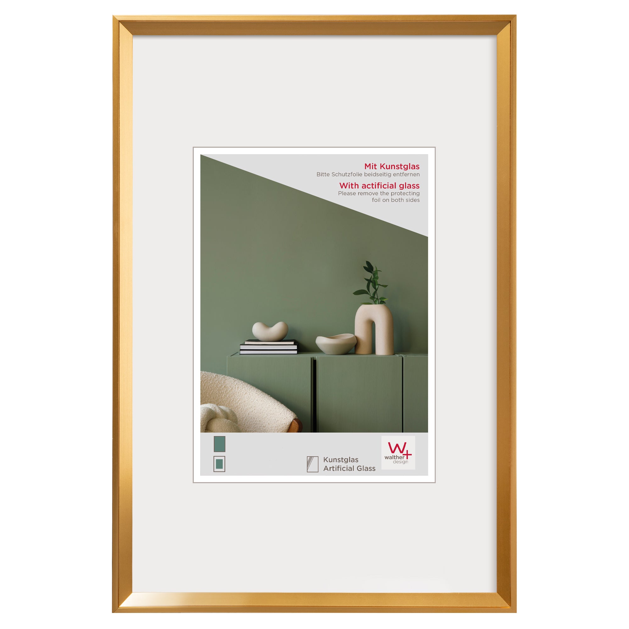 Desire kunststof fotolijst 15x20 cm. goud