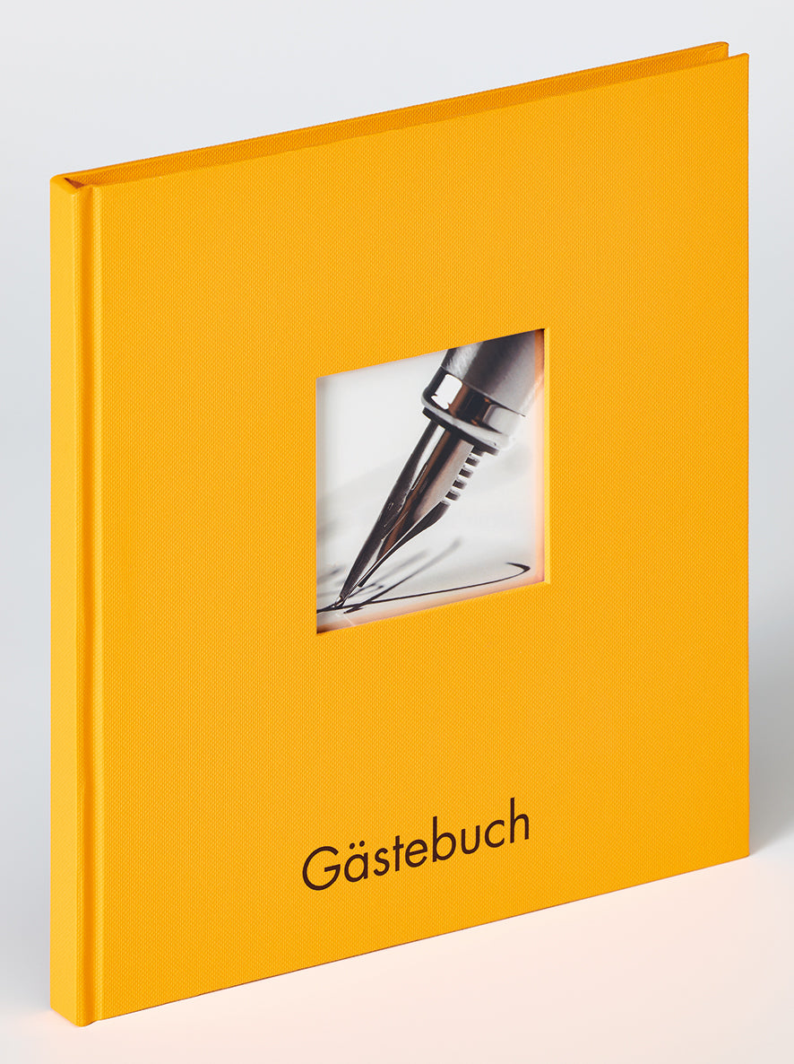 Gastenboek "Fun" 23x25 cm geel