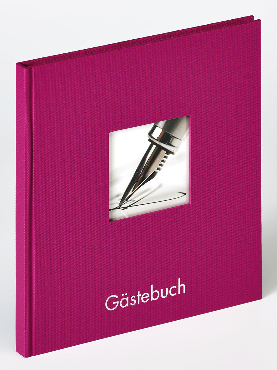 Gastenboek "Fun" 23x25 cm violet