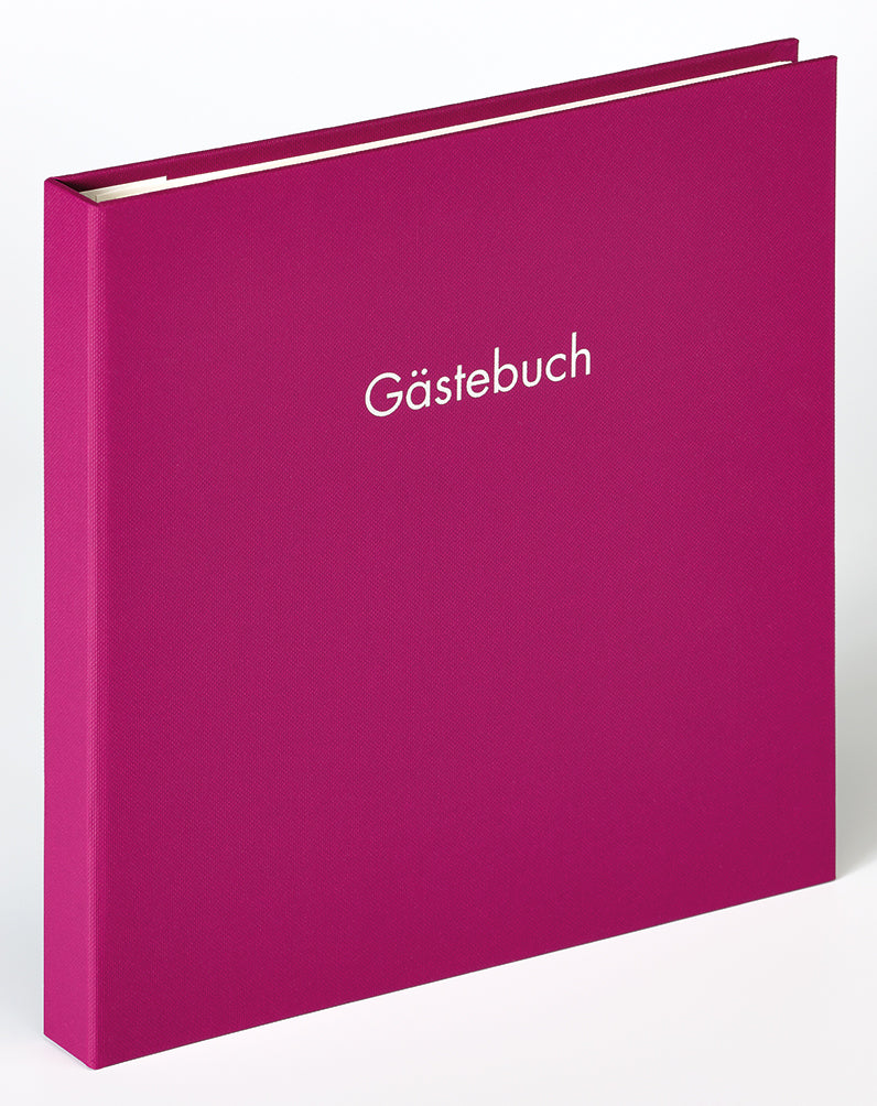 Gastenboek "Fun" 26x25 cm violet
