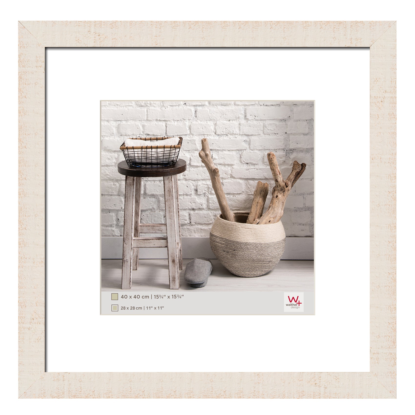 Home hout 40x40 creme wit