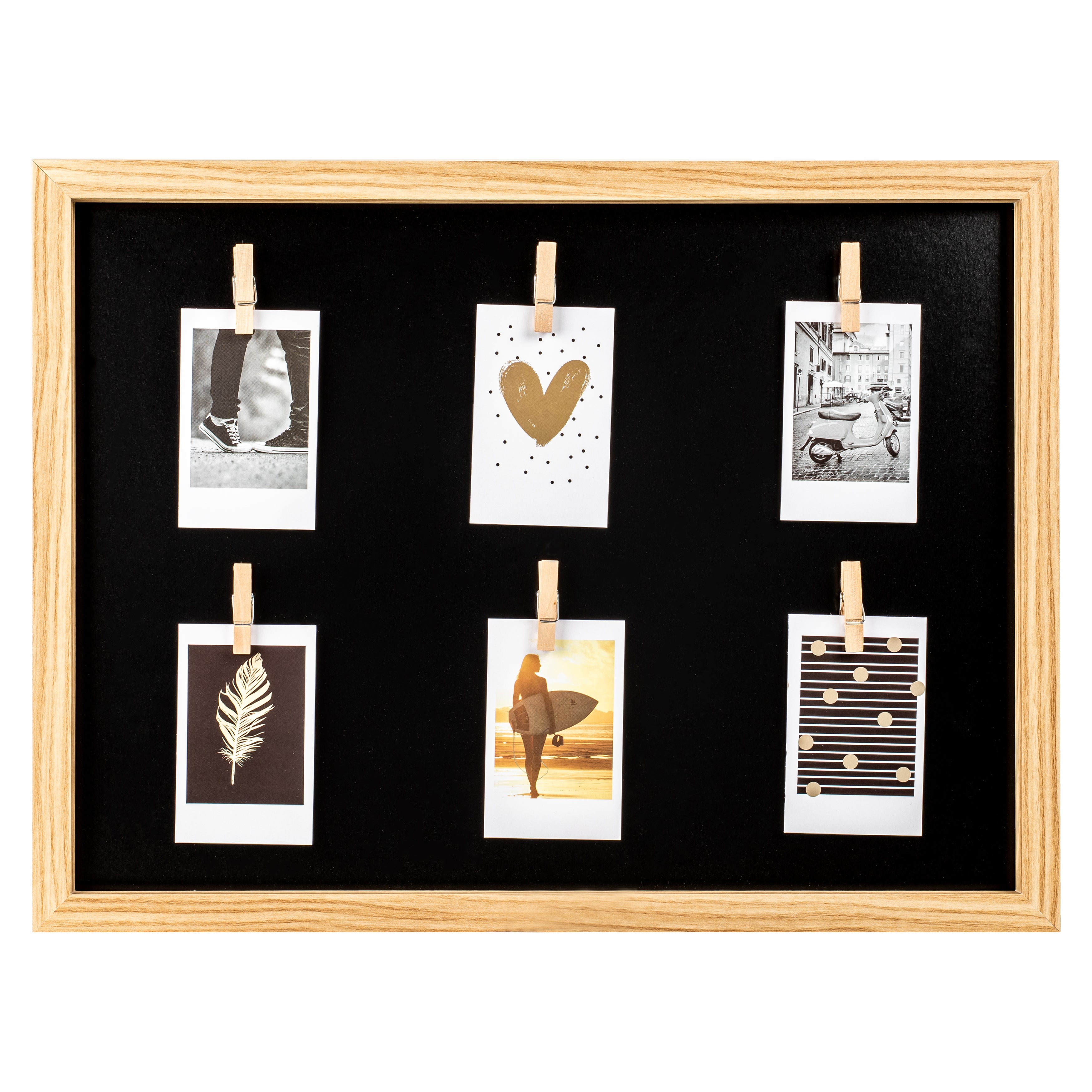 Adventure MDF frame, 3 clamps, 40x30 cm, nature