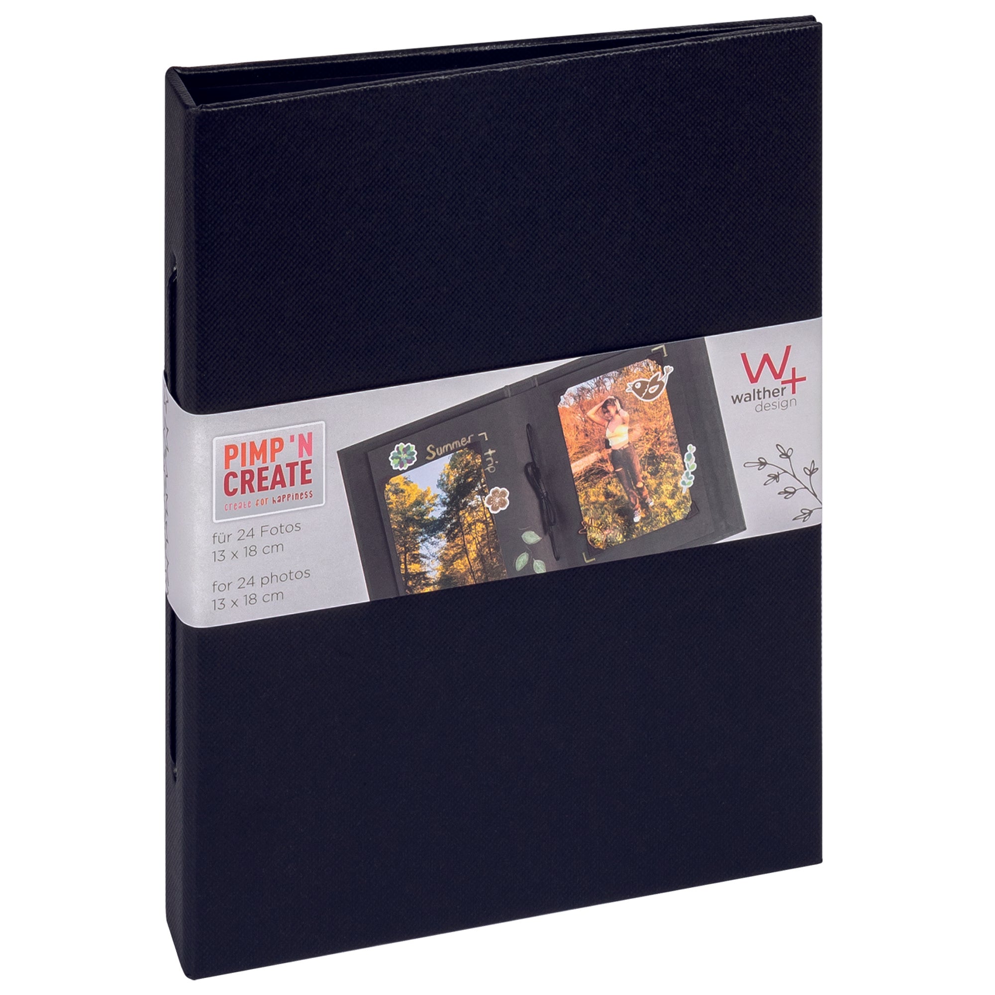 Mini album PAC, 24 ph. 13x18 cm, vertical, black