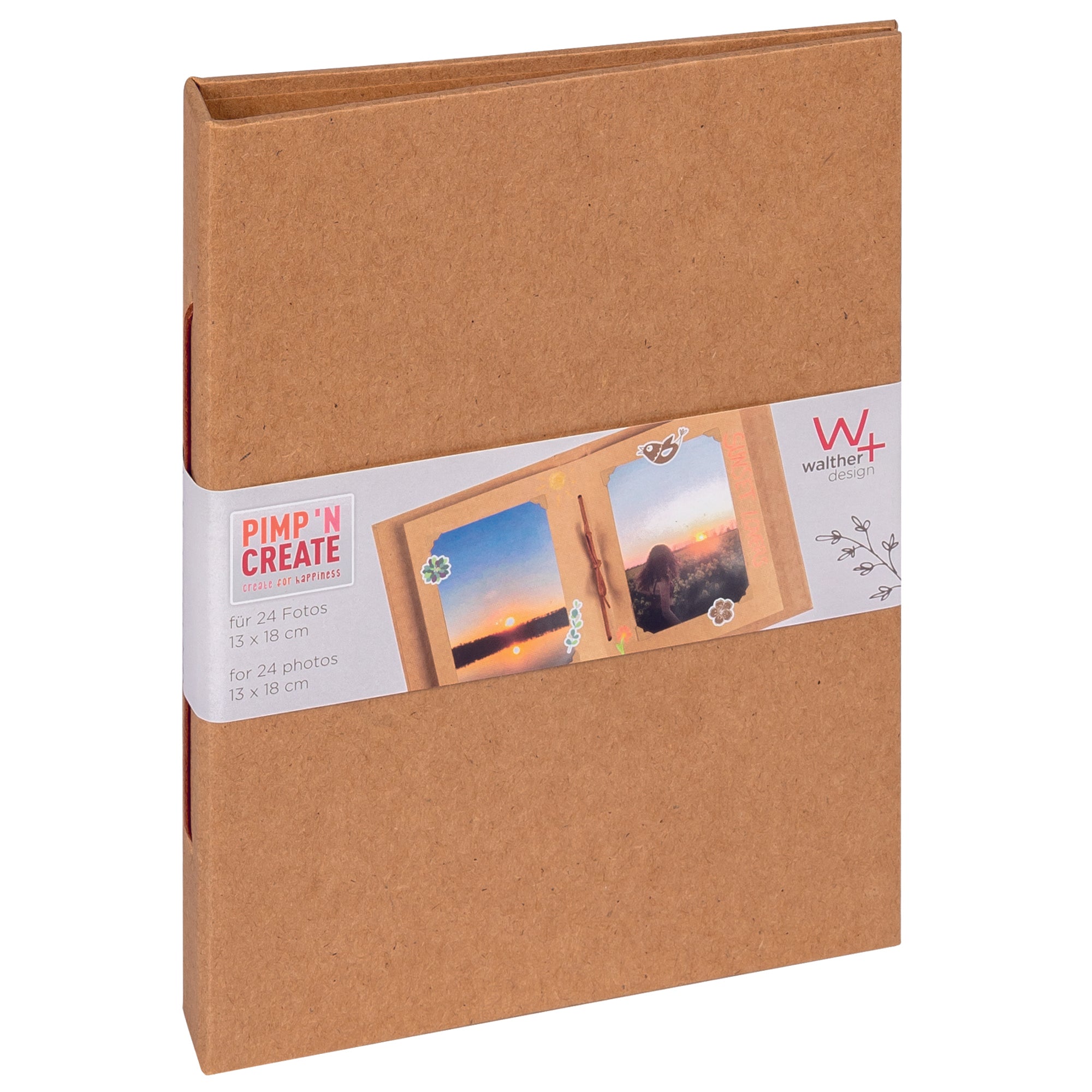 Mini album PAC, 24 ph. 13x18 cm, vertical, brown