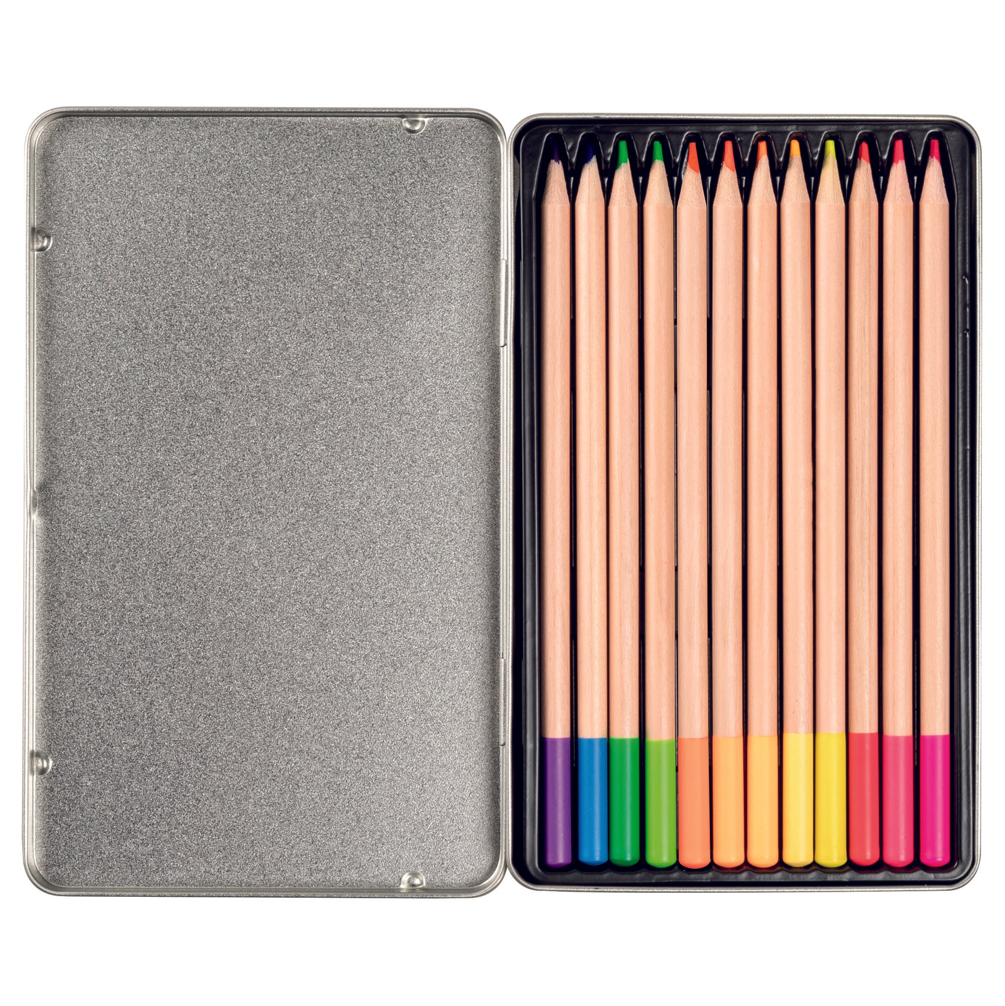 Wooden pencils Pimp and Create, 12 p., neon colors