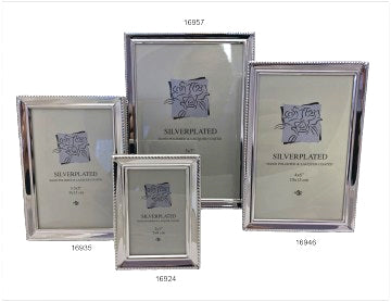 Fotolijst silverplated enkele parel