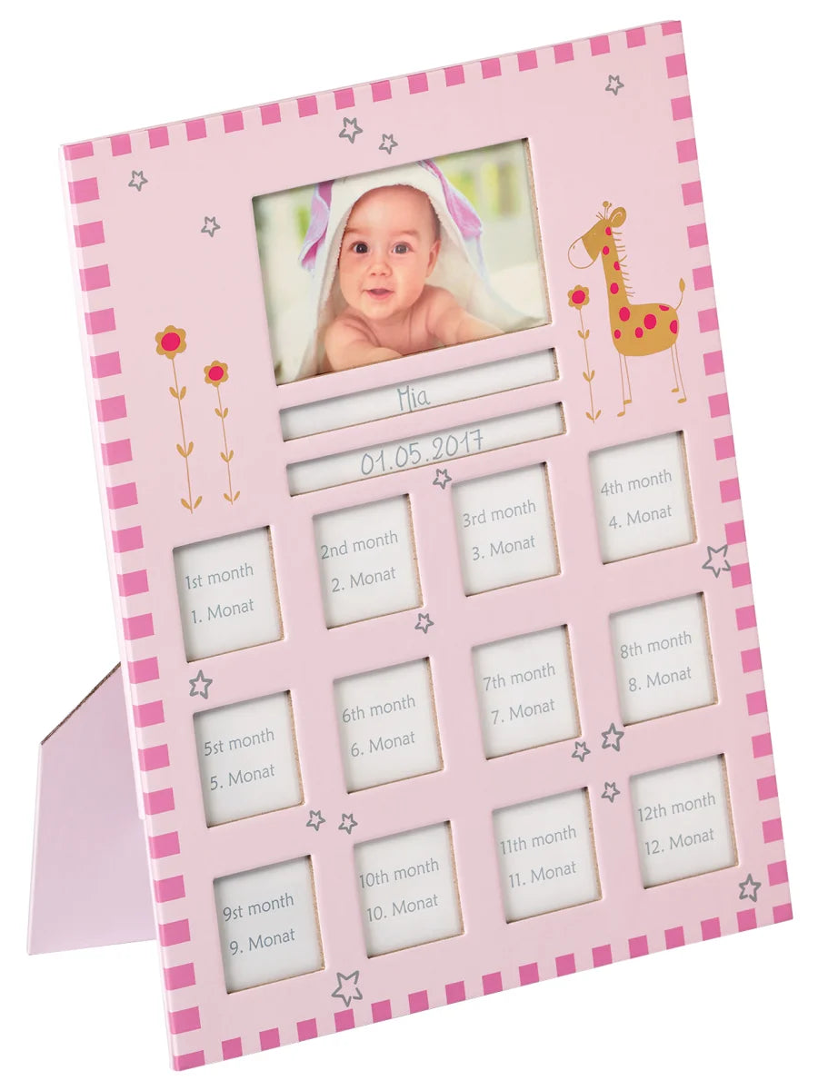 Baby animal fotolijst, roze