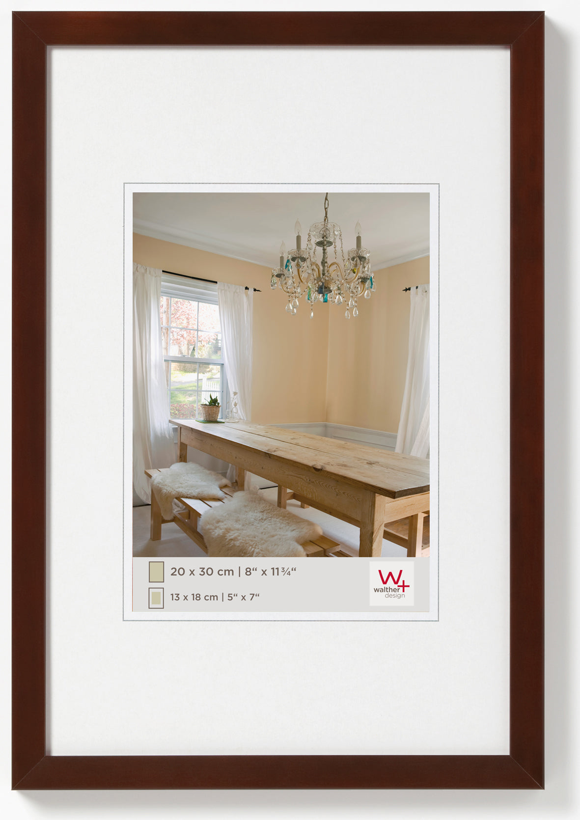 Peppers houten-lijst 24x30 walnoot