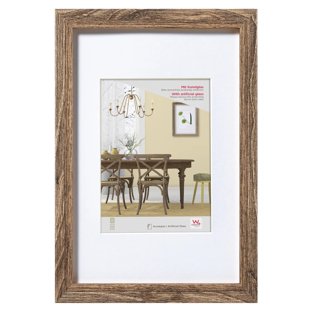 Fiorito houten fotolijst met acryl 40x50 noten