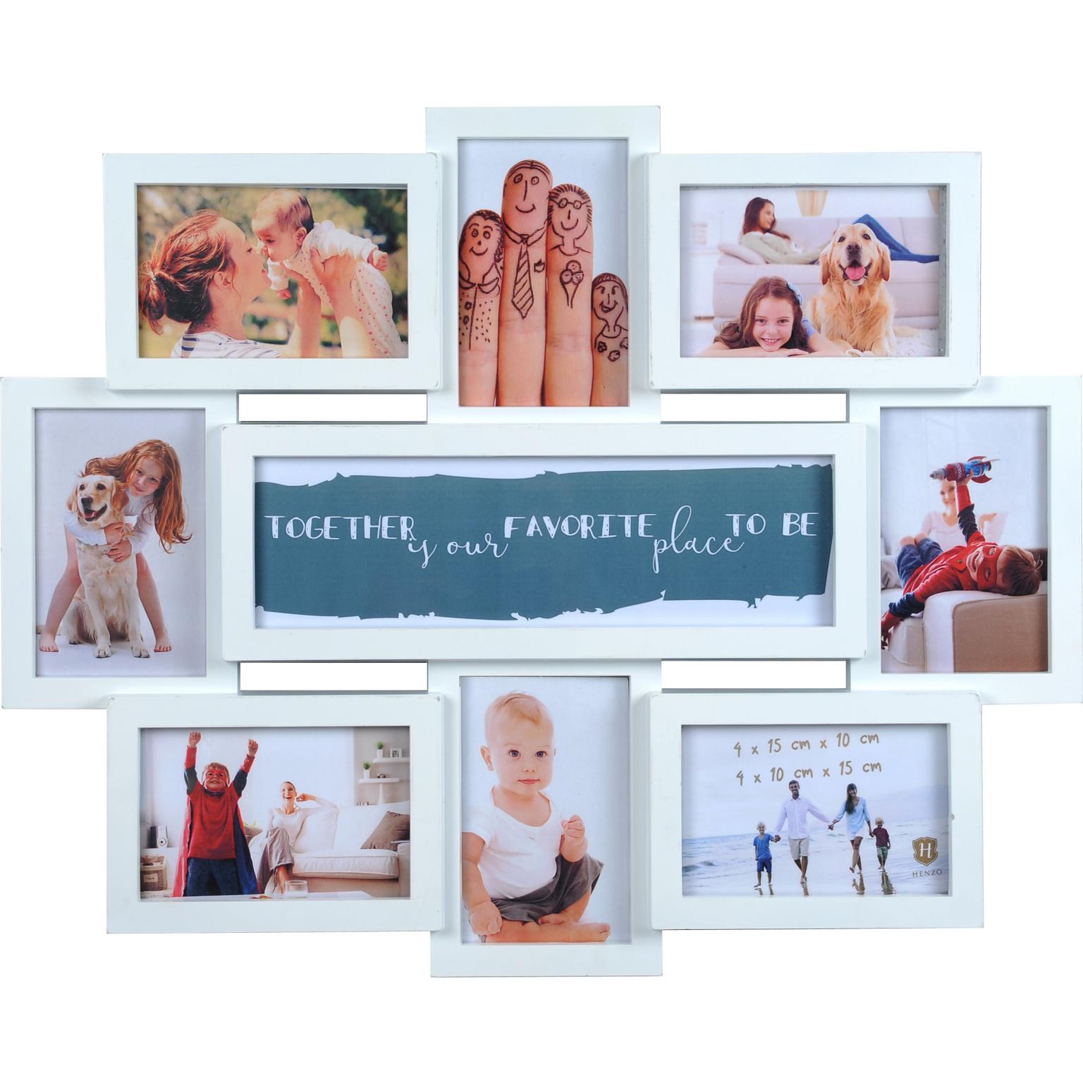 Fotolijst - Henzo - Friends Gallery - Collagelijst voor 8 foto's - Fotomaat 10x15 cm - Wit