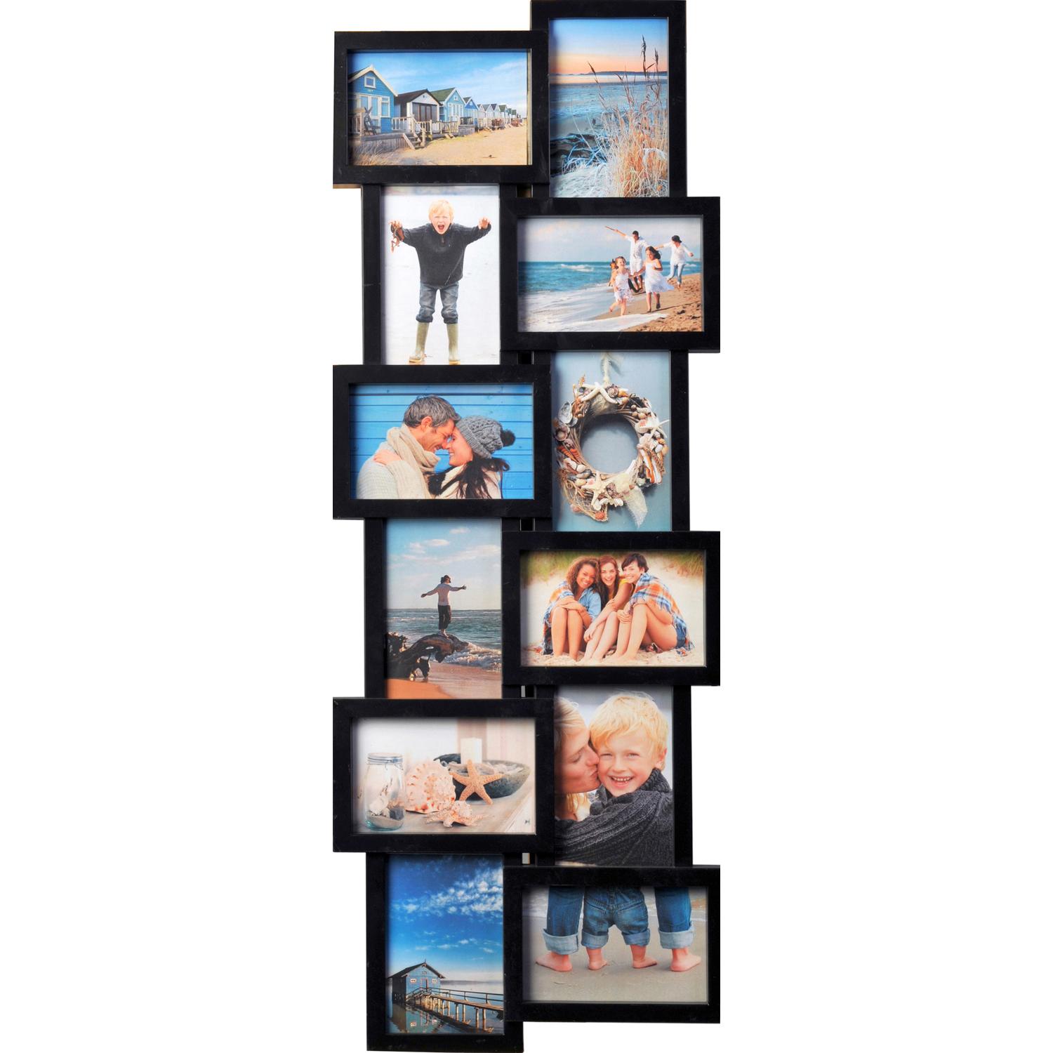 Fotolijst - Henzo - Holiday Gallery - Collagelijst voor 12 foto's - Fotomaat 10x15 cm - Zwart