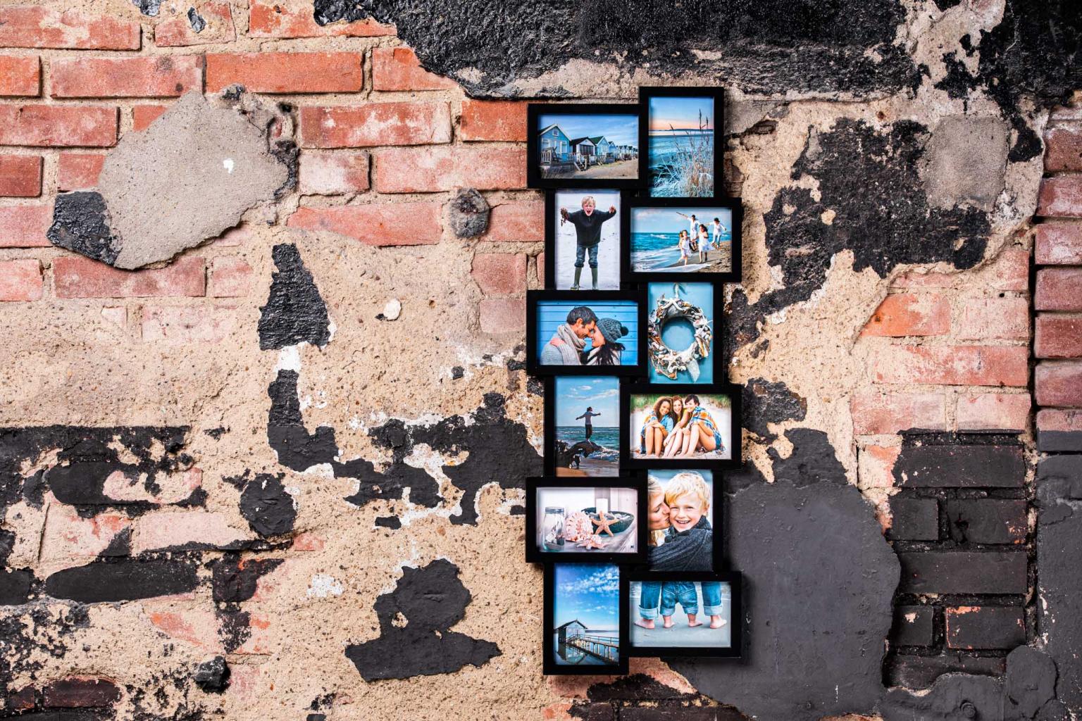 Fotolijst - Henzo - Holiday Gallery - Collagelijst voor 12 foto's - Fotomaat 10x15 cm - Zwart