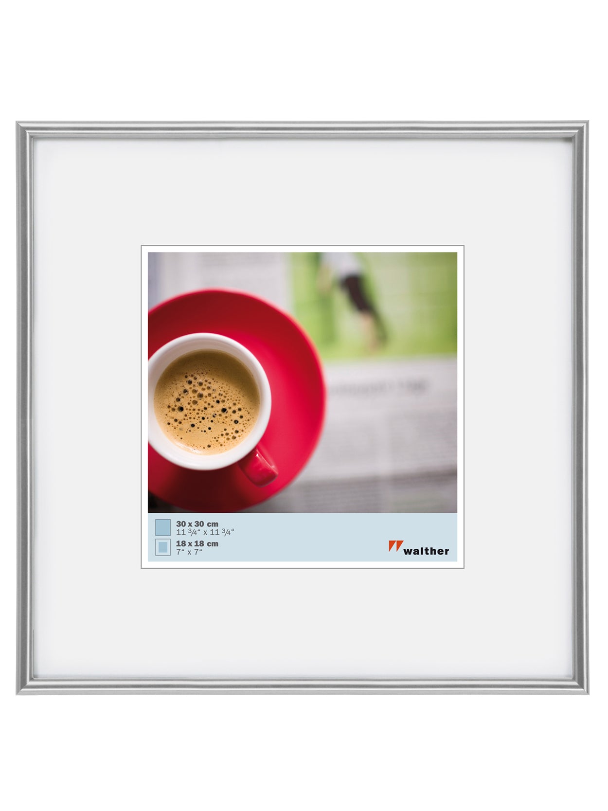 Galeria fotolijst 30x30 zilver