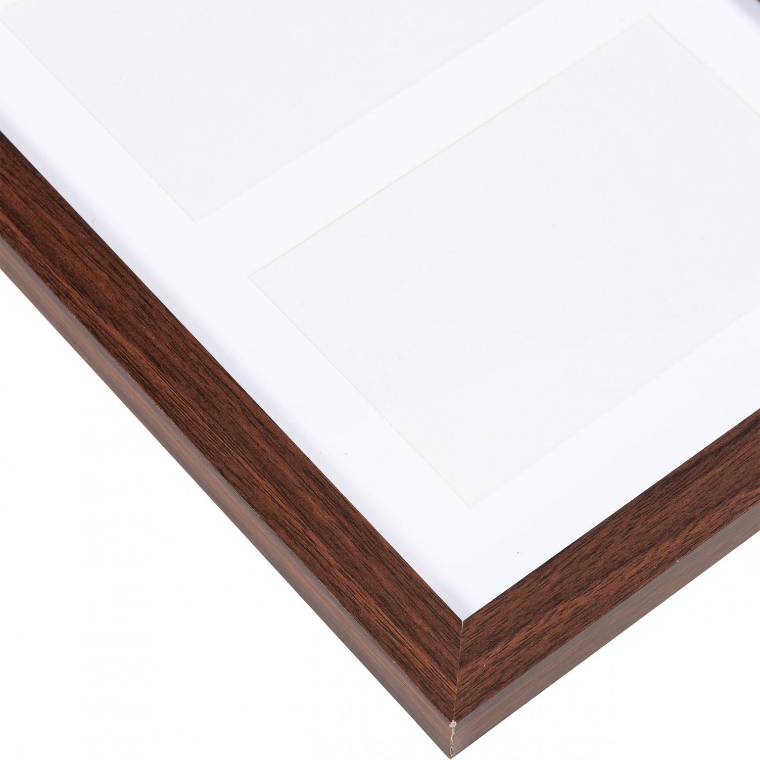 Letterbord - Henzo - Collagelijst voor 3 foto's plus tekst - Donkerbruin