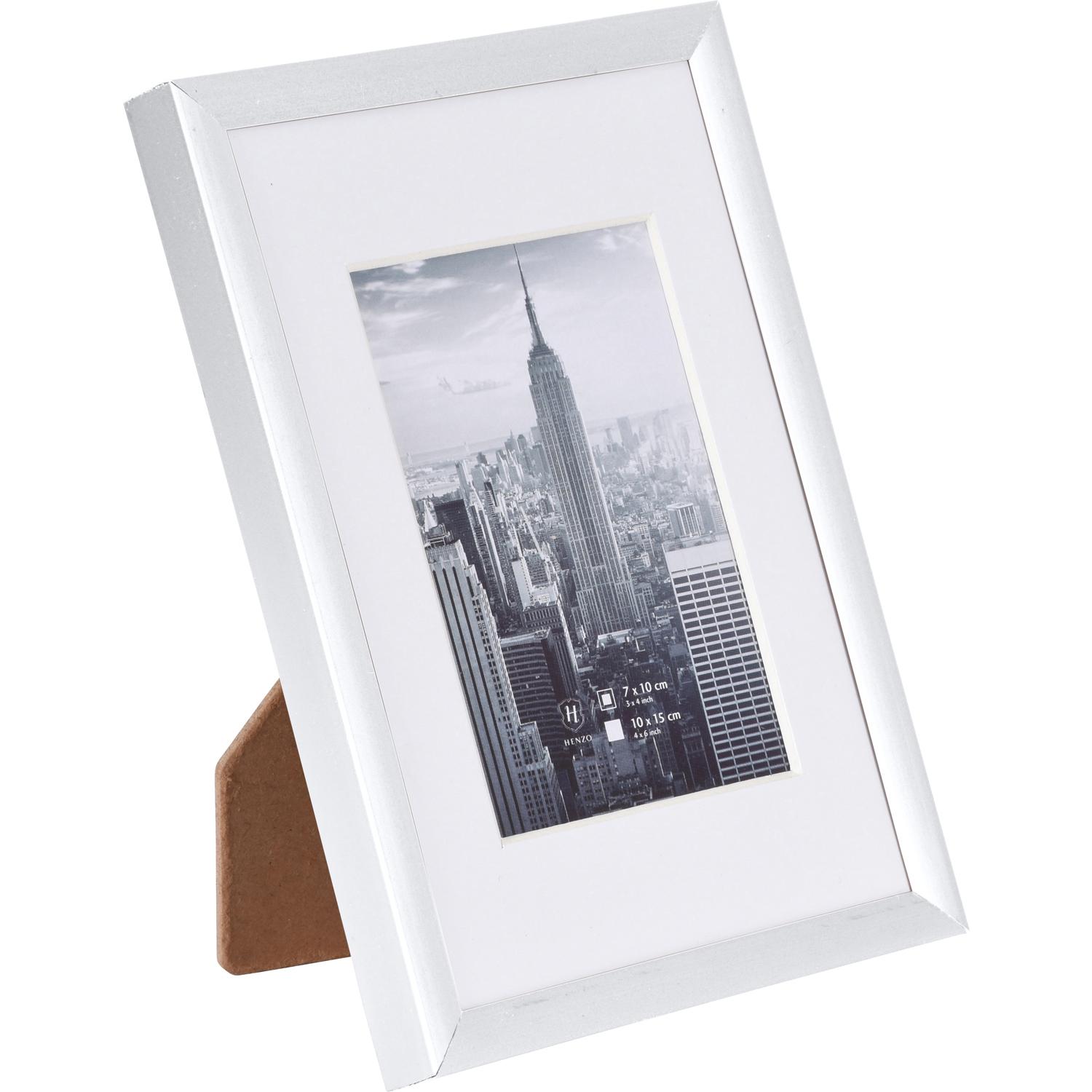 Fotolijst - Henzo - Manhattan - Fotomaat 10x15 cm - Zilver