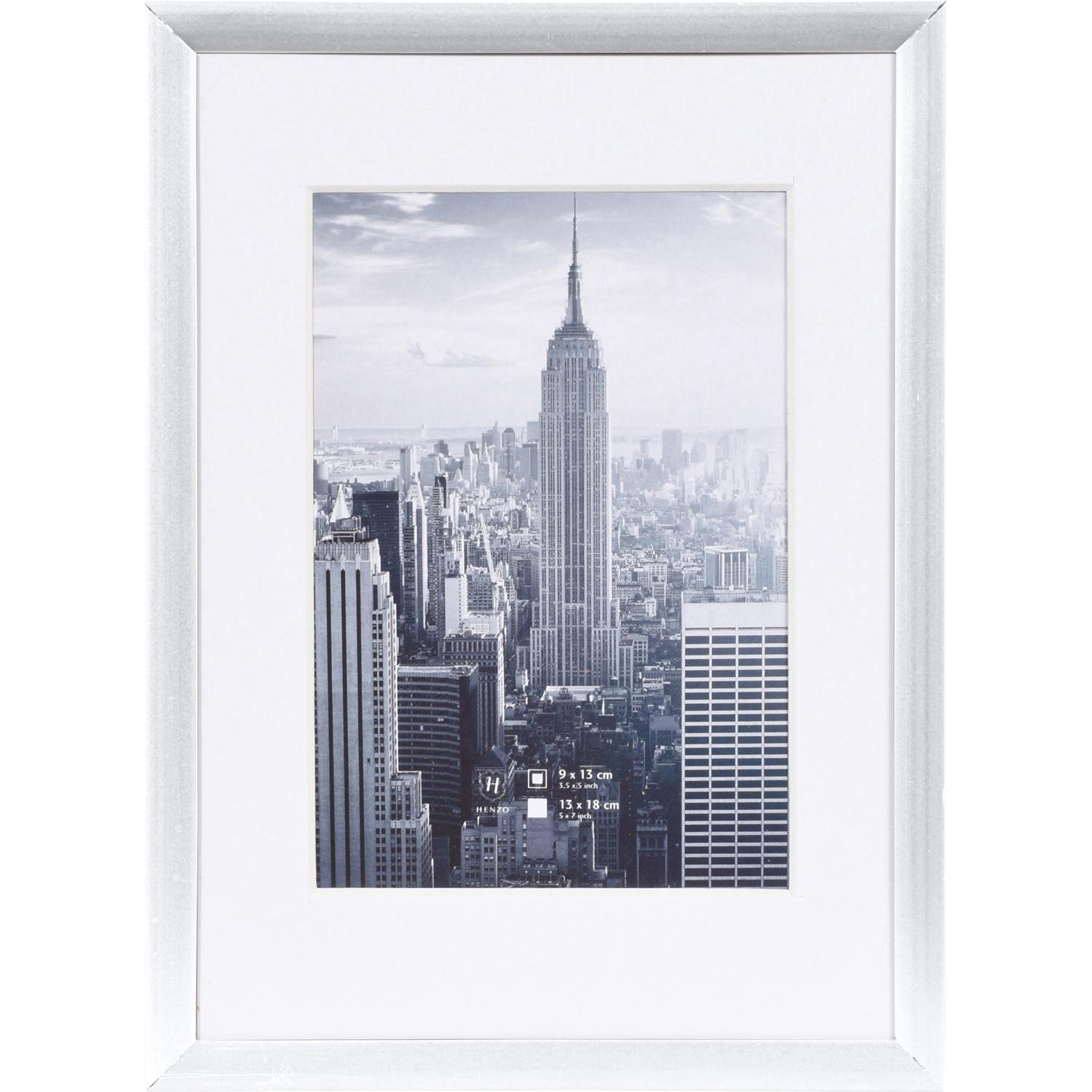 Fotolijst - Henzo - Manhattan - Fotomaat 13x18 cm - Zilver