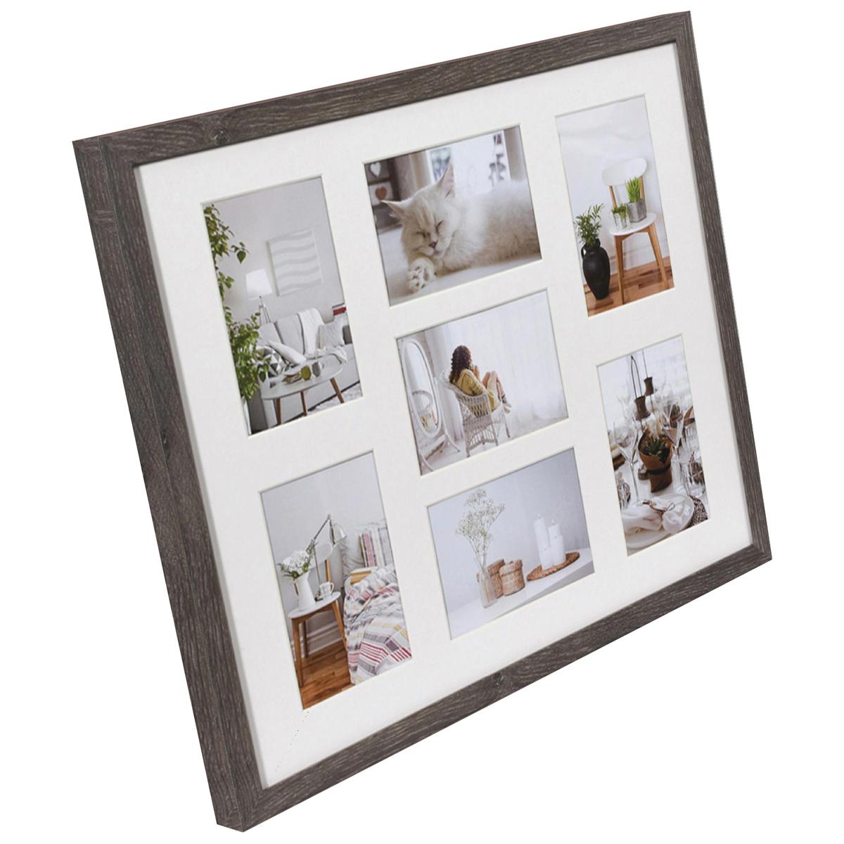 Fotolijst - Henzo - Modern Gallery - Collagelijst voor 7 foto's - Fotomaat 10x15 cm - Donkergrijs