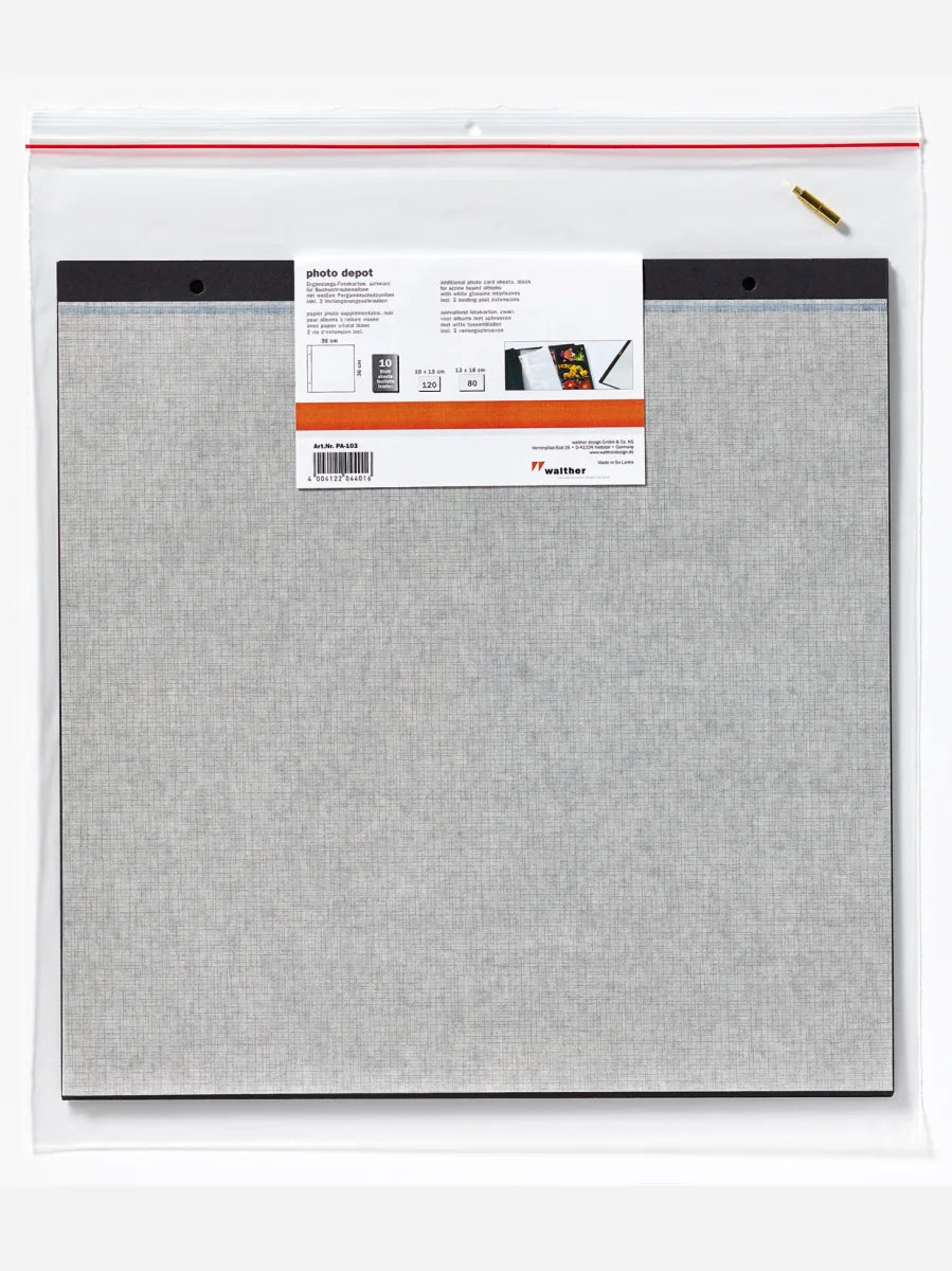 Zelfklevende fotobladen navulling zwart 36x36 cm