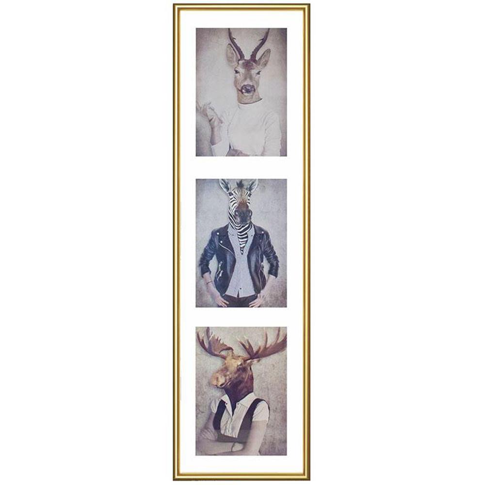 Fotolijst - Henzo - Napoli Gallery - Collagelijst voor 3 foto's - Fotomaat 15x20 cm - Goud