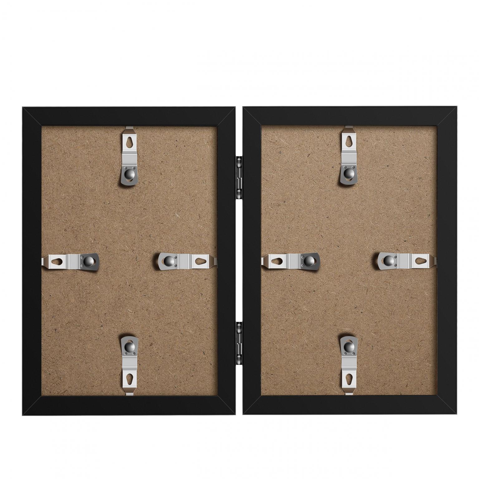 Fotolijst - Henzo - Piano Double Swing - Collagelijst voor 2 foto's - Fotomaat 10x15 cm - Zwart