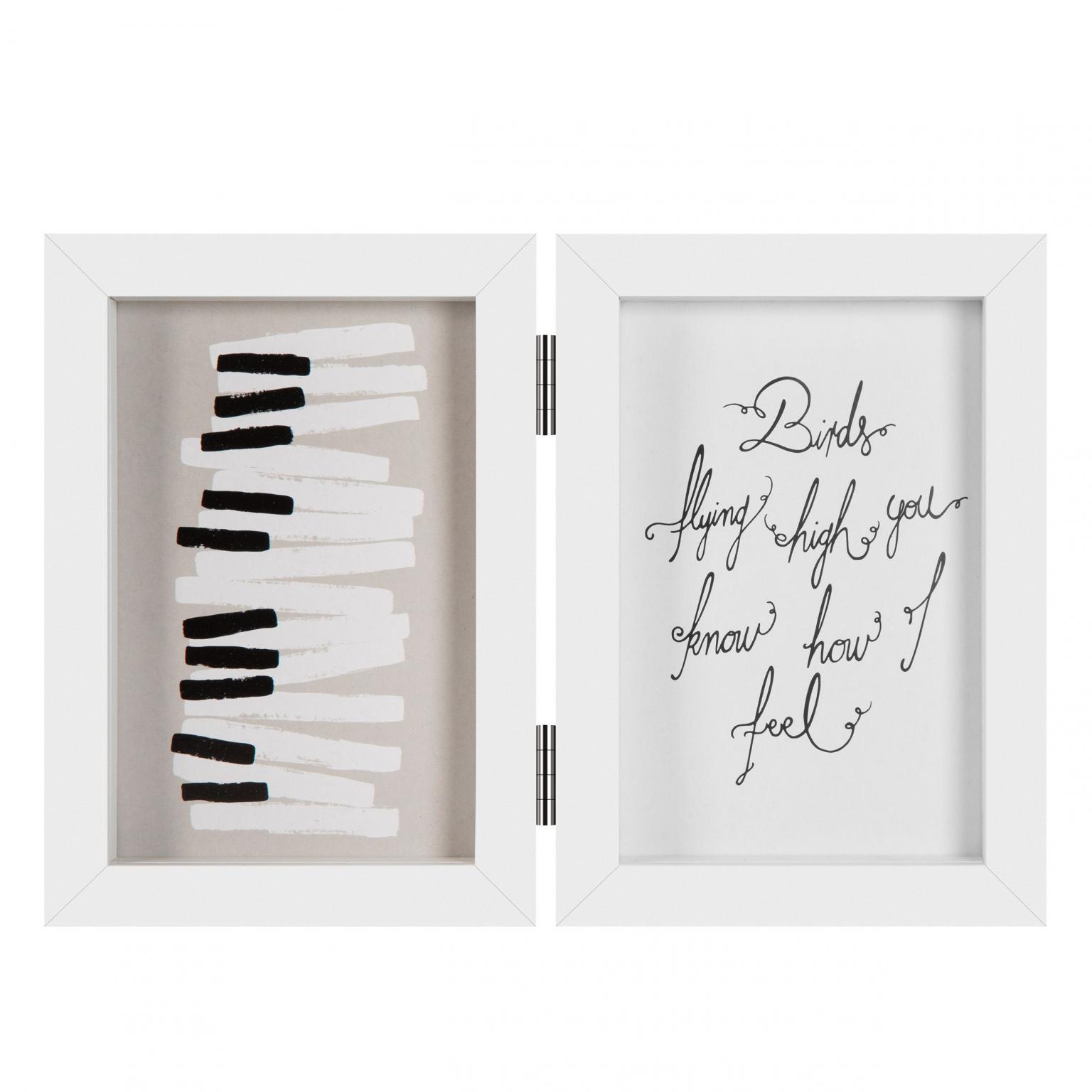 Fotolijst - Henzo - Piano Double Swing - Collagelijst voor 2 foto's - Fotomaat 13x18 cm - Wit