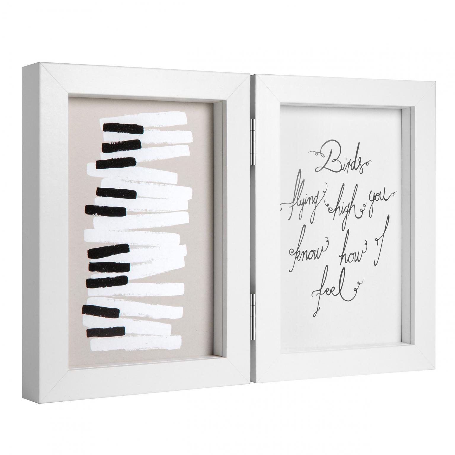 Fotolijst - Henzo - Piano Double Swing - Collagelijst voor 2 foto's - Fotomaat 13x18 cm - Wit